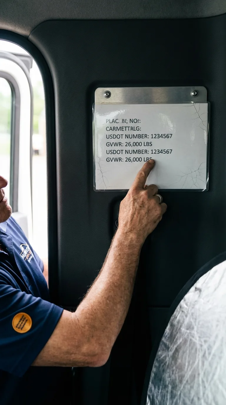 USDOT licensing placard verification in Michigan City
